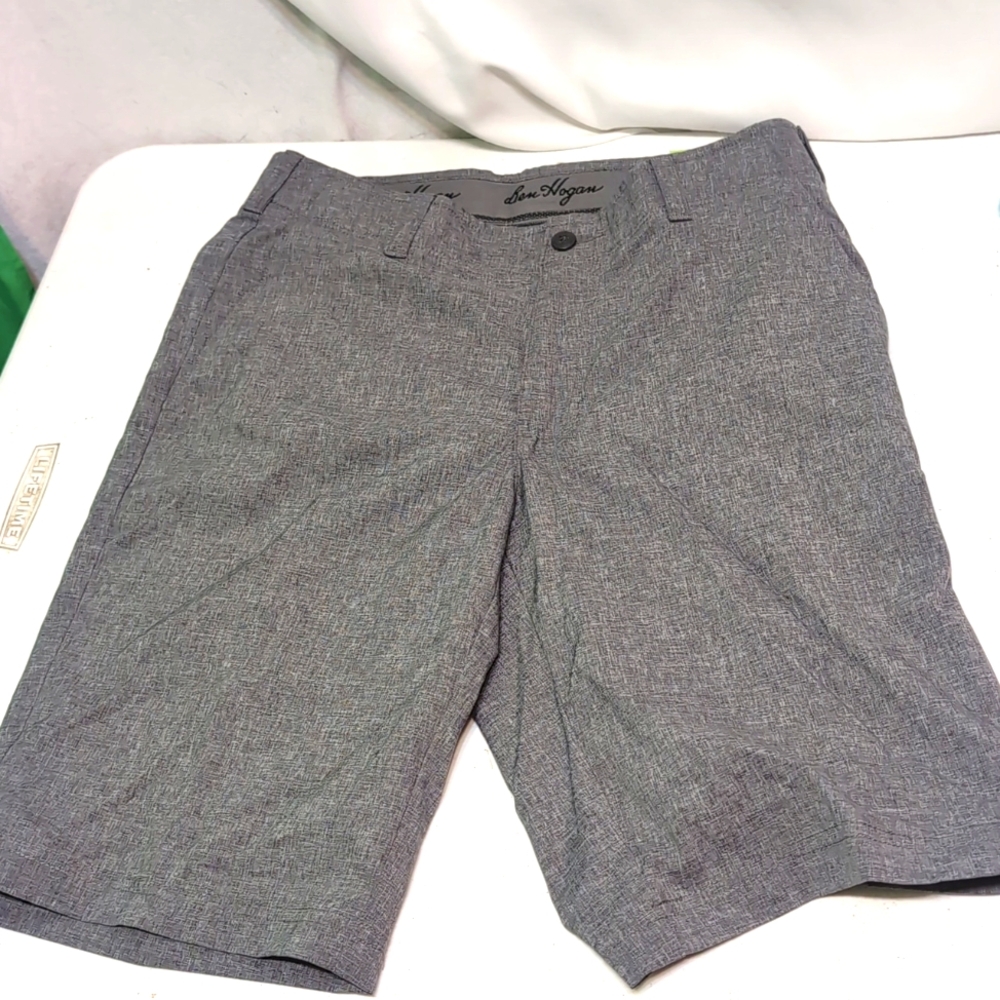Ben Hogan gray golf performance shorts men's size 30 stretch waistband